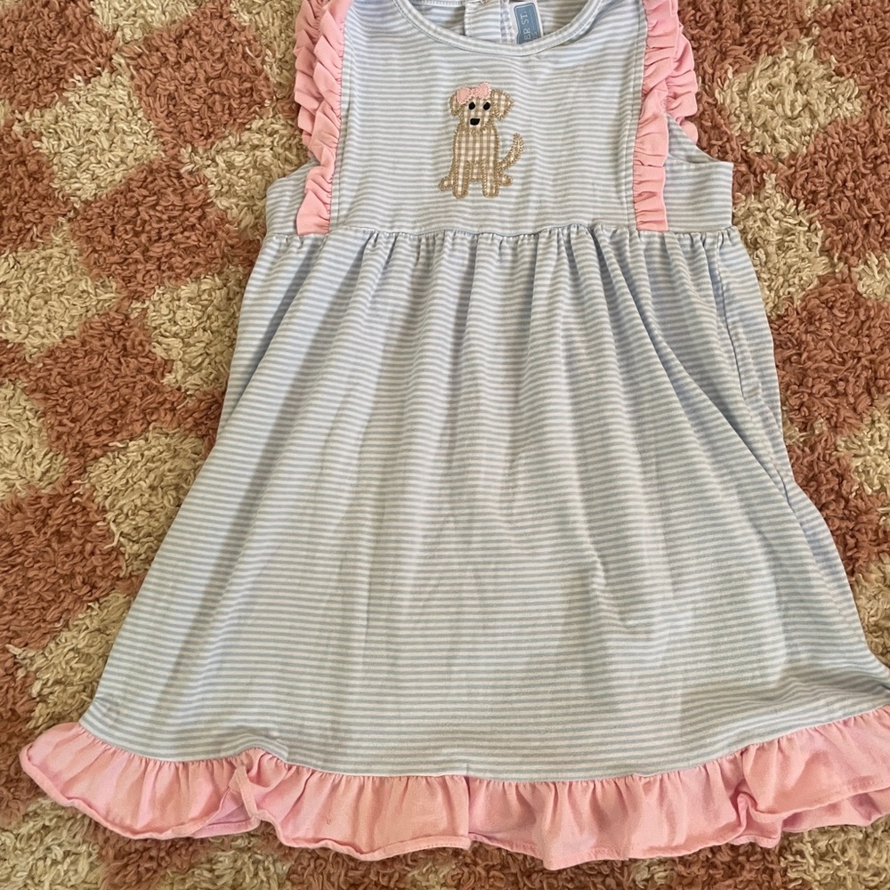trotter street kids embroidered puppy dress size 6